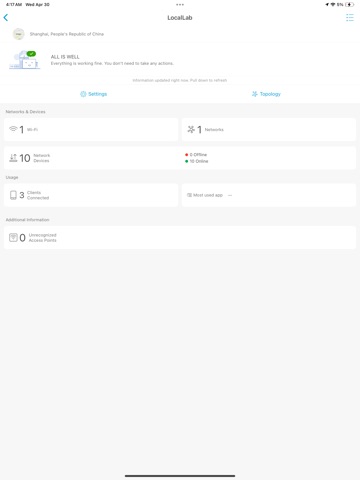 Cisco Business iPad screenshot