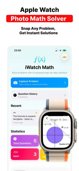 Photo Math Solver: iWatch Math screenshot 1