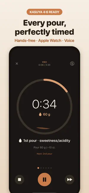 Shizuku Pour Over Coffee Timer screenshot 1