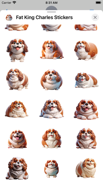 Screenshot #2 pour Fat King Charles Stickers