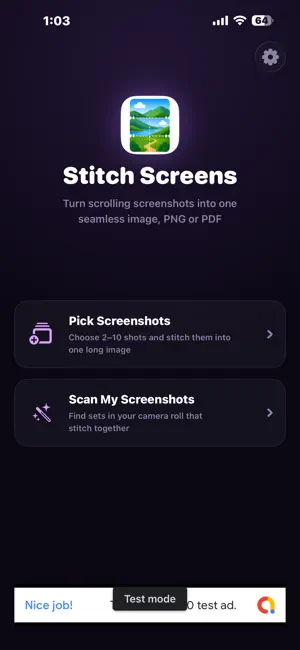 Stitch Screens - Merge Photos screenshot 1