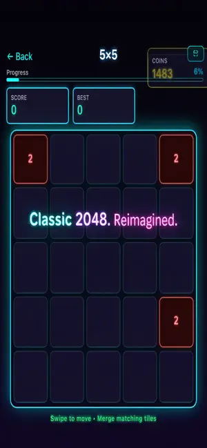 Neon - 2048 screenshot 2