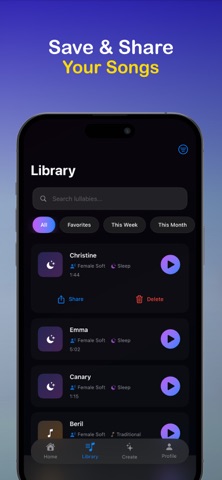 Lullaby Ai - Baby Sleep Songs iPhone screenshot