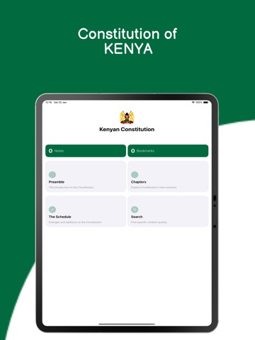 Kenyan Constitution iPad screenshot