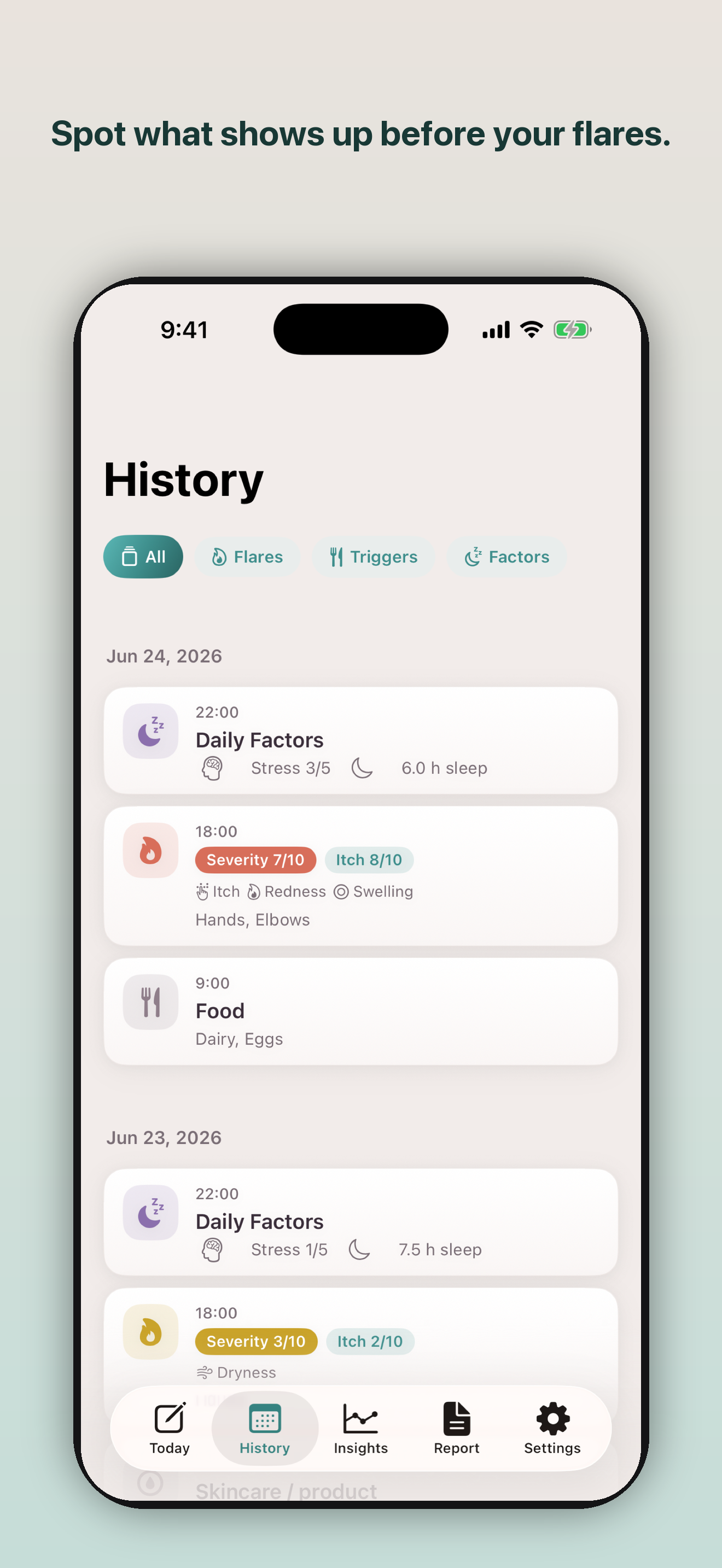 Skinote: Eczema Tracker & Log screenshot 3