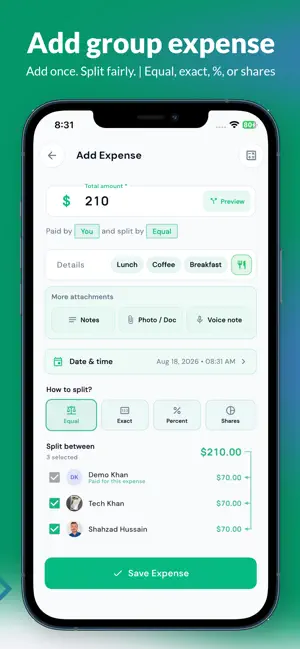 FundSplit screenshot 2