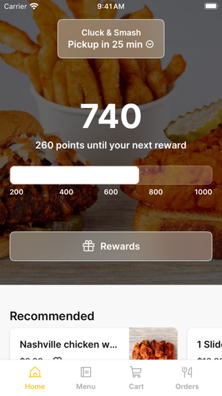 Cluck & Smash app screenshot
