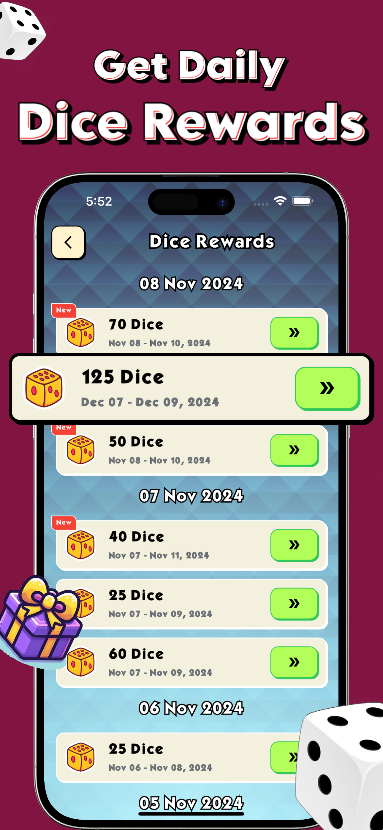 GO! Dice Reward : Dice & Event