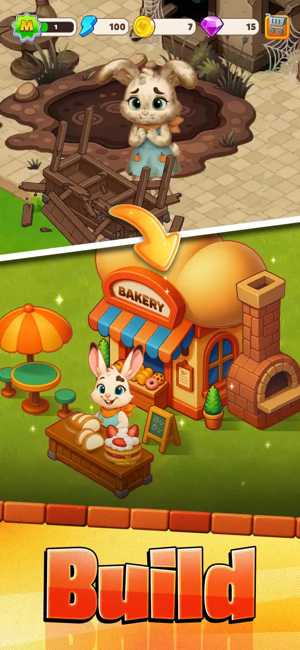 #4. Fluffy Town : Merge & Cook (iOS) 由: PLAYHARD