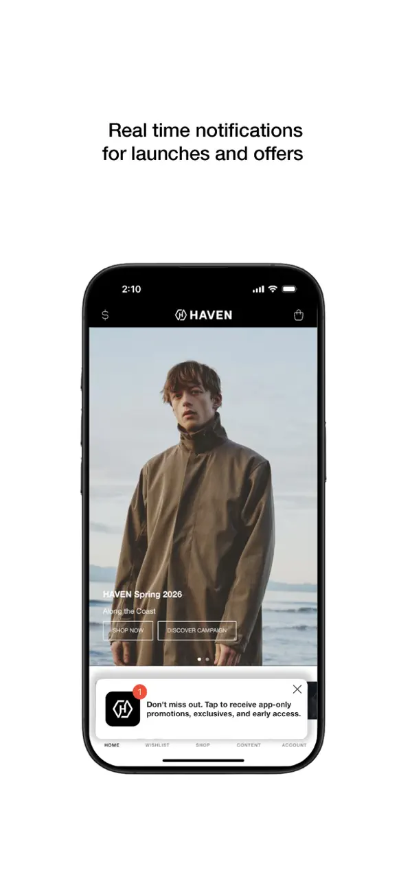 Screenshot #1 pour HAVEN App.