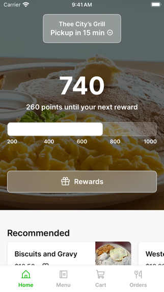 Thee City Grill app screenshot