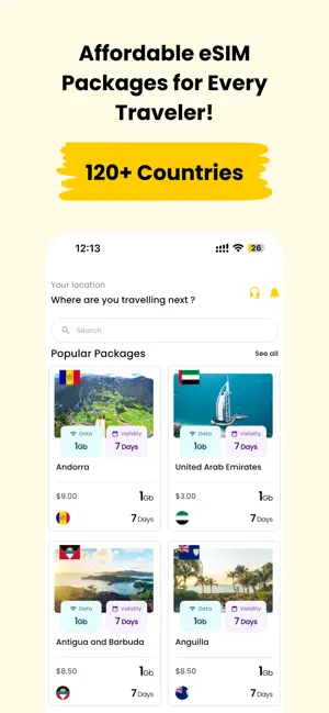 Aerigo eSIM screenshot 2