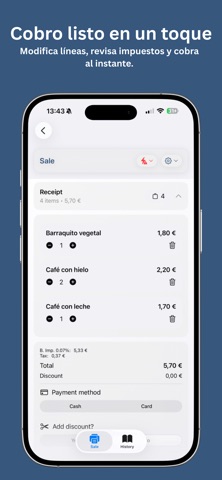 Vendenius - TPV+ con Verifactu iPhone screenshot