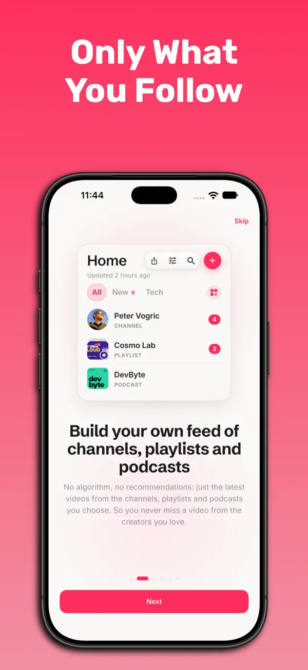 Schermata 1 di Streamscription: Channel Feeds