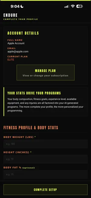 Endure FitApp screenshot 4