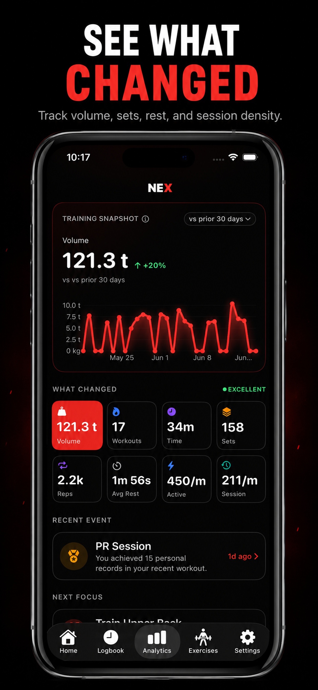 Screenshot 3 of NEX - Fitness Workout Tracker