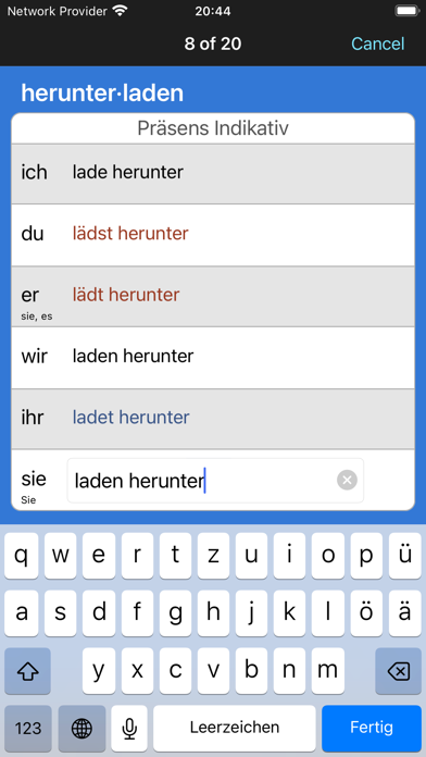 German Verbs & Conjugation Screenshot