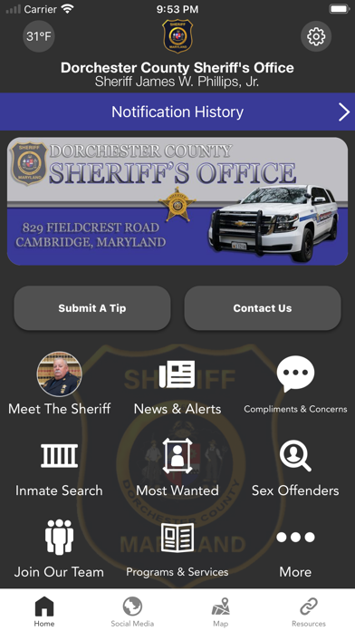 Dorchester County Sheriff MD Screenshot