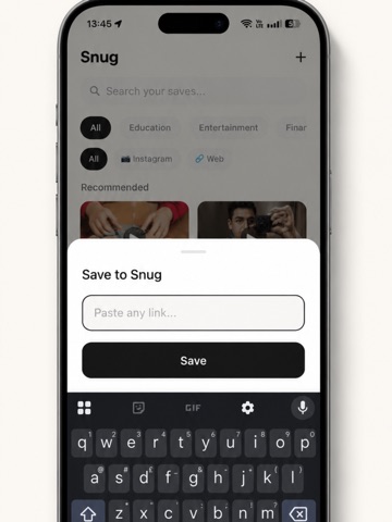 Snug: Save & Organize Anything iPad screenshot