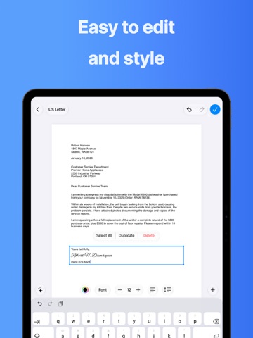 Letter Printer: Templates iPad screenshot