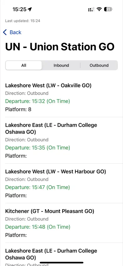 OntarioTransit Departure Times screenshot 4
