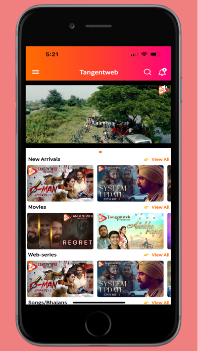 Tangent OTT- Movies and Series Screenshot