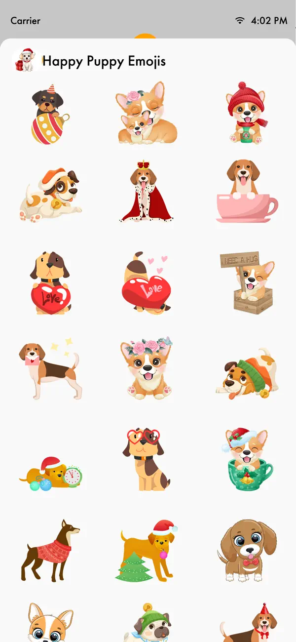 Screenshot #3 pour Happy Puppy Emojis