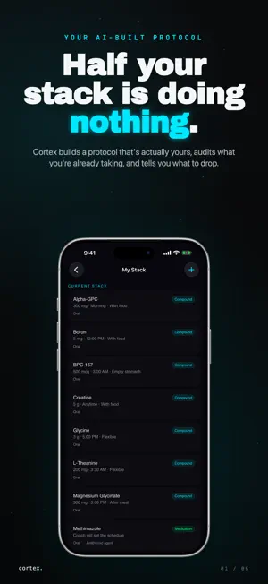 Cortex: Nootropic & Peptide AI screenshot 1