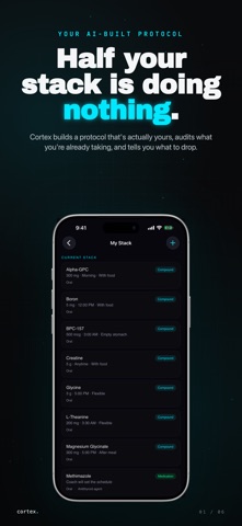 Cortex: Nootropic & Peptide AI Screenshot 1 of 6