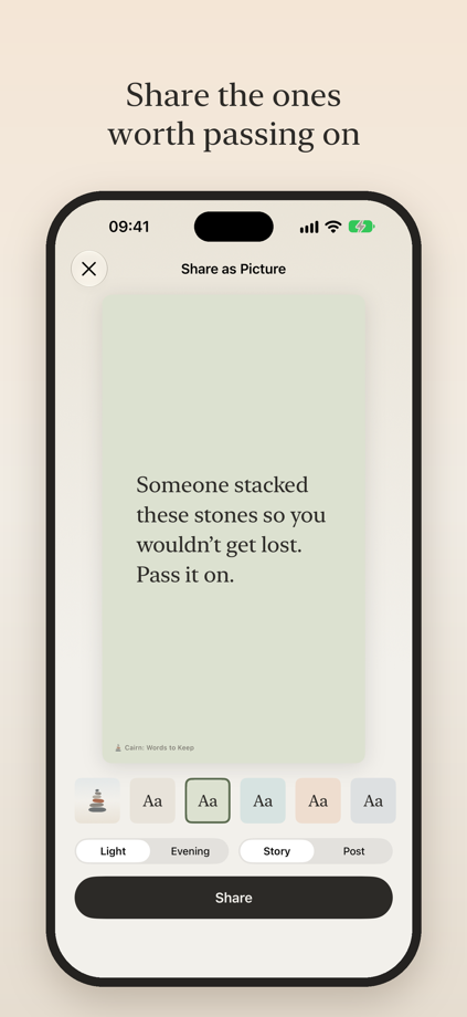 Cairn: Words to Keep App Store screenshot 6