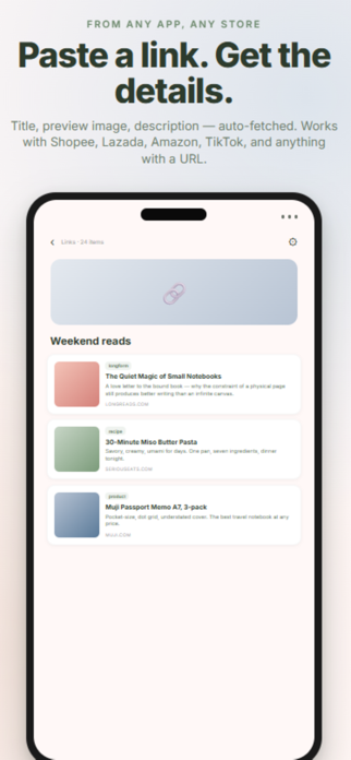 Stash: Notes, Links & Media Screenshot 4 of 6