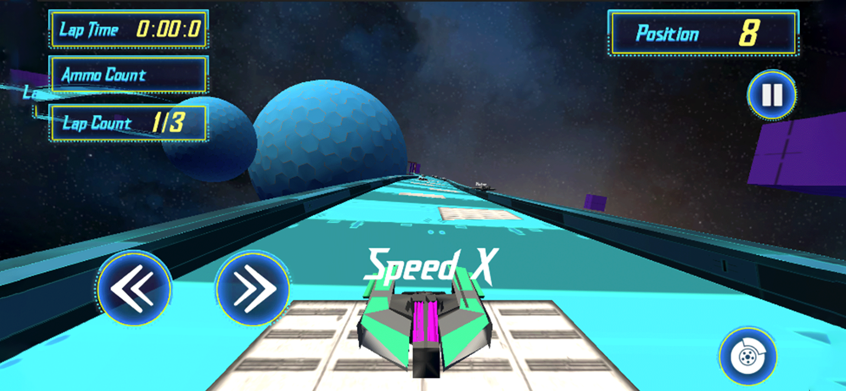 Spaceship Car Racing Battle 3D