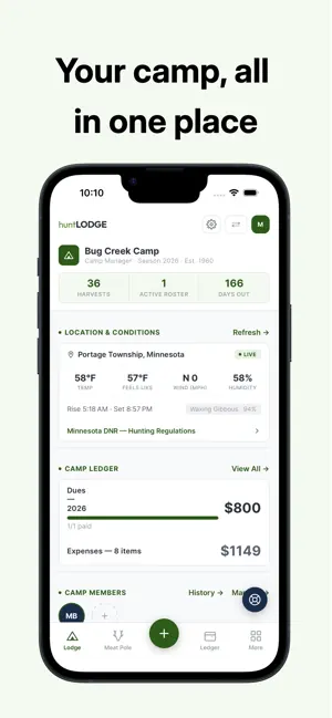 huntLODGE: Deer Camp Manager screenshot 1