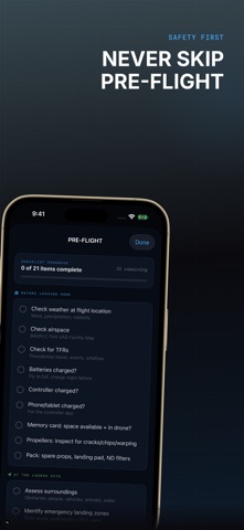 Drone Flight Log Tracker-Hover iPhone screenshot