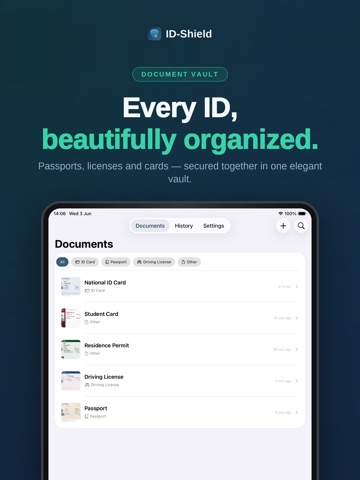 ID-Shield - Keep IDs Secure iPad screenshot