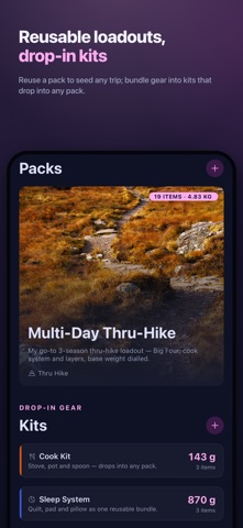 OutPack: Backpacking Planner Screenshot 6 of 8