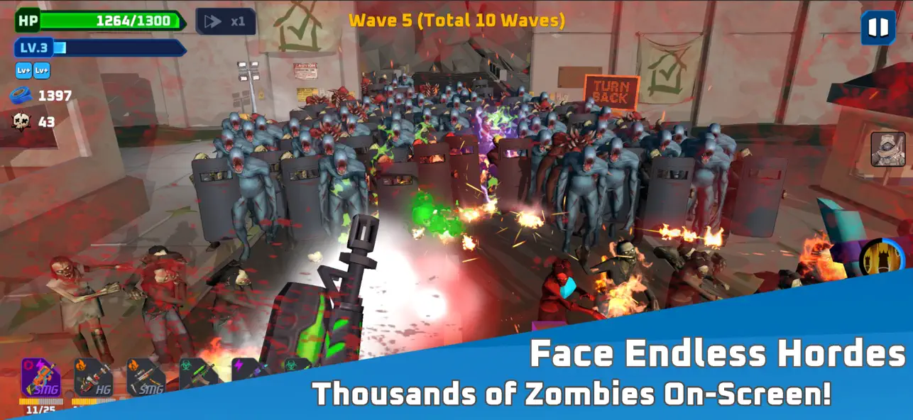 Bulletstorm: Zombie Waves Hack screenshot 2 - iOS game interface