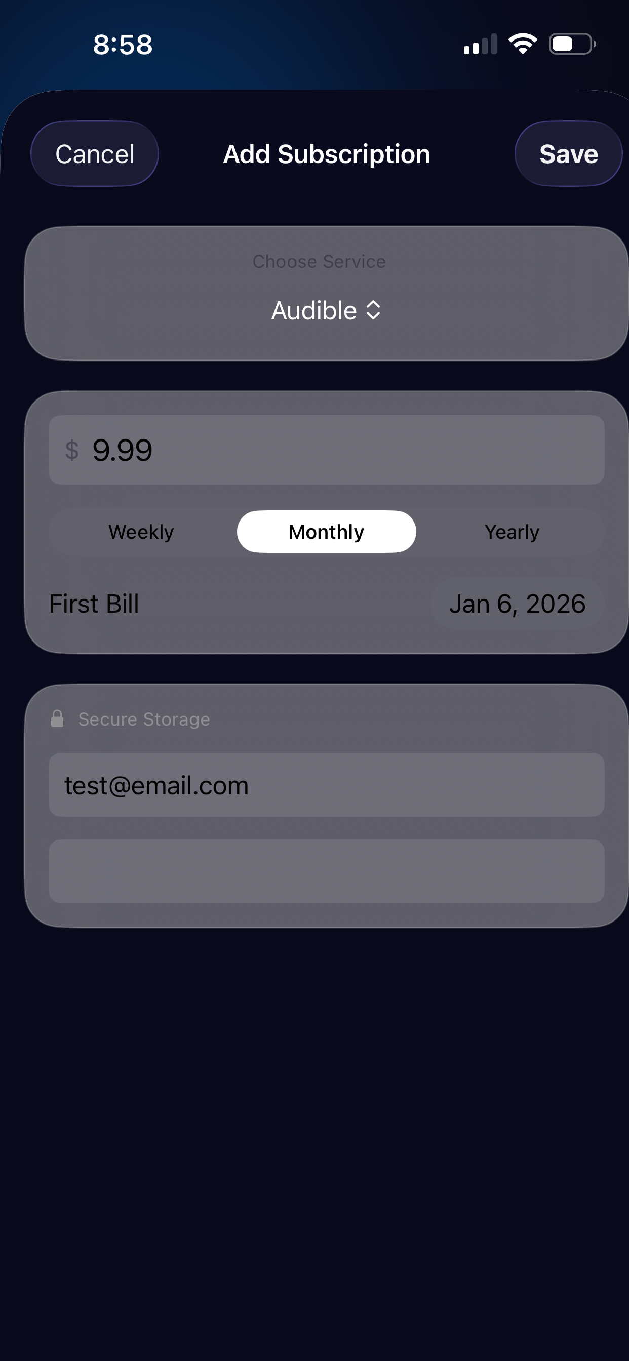 SubTrack: Subscription Manager screenshot 5