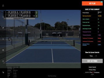 BT Pickleball Camera iPad screenshot