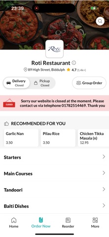 Roti Restaurant. Screenshot 2 of 4
