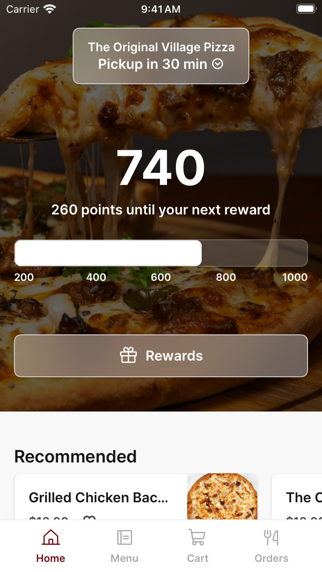 The Original Village Pizza iPhone screenshot 1 - Food & Drink app