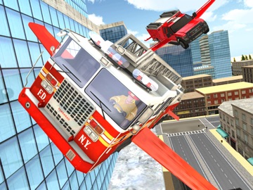 Fire Truck Flying Car iPad screenshot