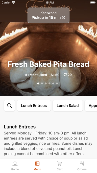 Le Kabob iPhone screenshot 2 - Food & Drink app