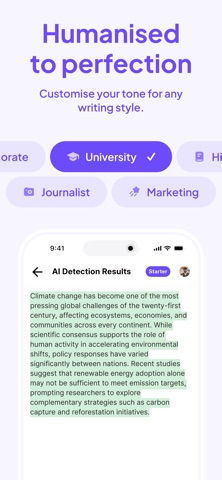 Walter: AI Detector Humaniser iPhone screenshot 2