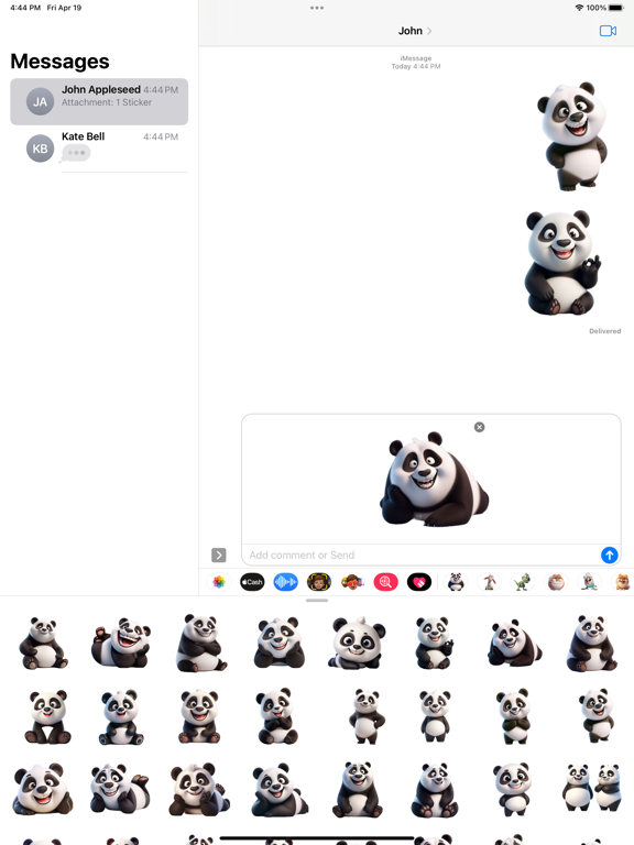 Screenshot #6 pour Happy Panda Stickers