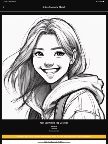 Anime Soulmate Sketch iPad screenshot