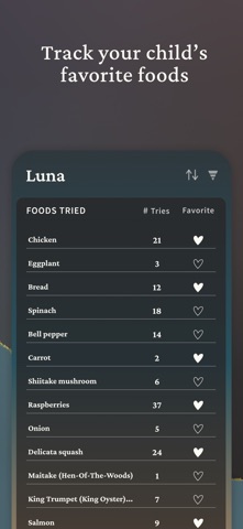 First Bites: Baby food tracker screenshot