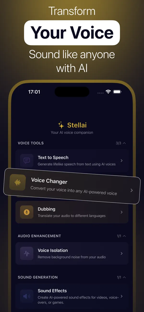 Screenshot #2 pour Stellai: Changeur de Voix IA