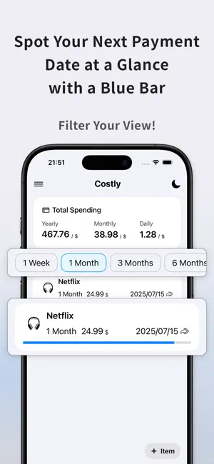 Costly : Subscription Tracker screenshot 2