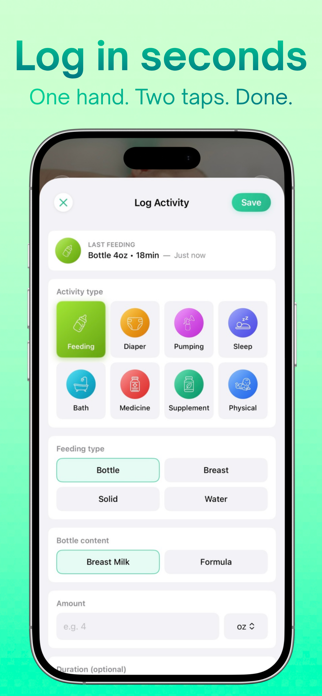 TinySteps: Baby Tracker App Screenshot 2 of 7